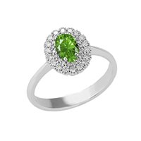 Anello Gazzola Gioielli Donna in Oro bianco Smeraldo 0.76 Ct AN-2588-8-1-10-S-OV-S-F-VS - AN-2588-8-1-13-S-OV-S-G-SI